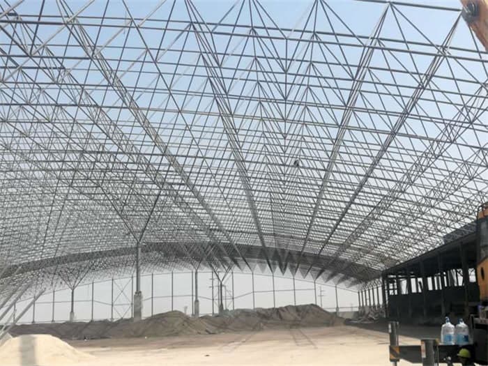 霸州钢厂料仓网架工程